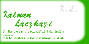 kalman laczhazi business card